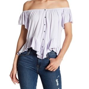 NWT Free People Lavender Mint Julep Top XS